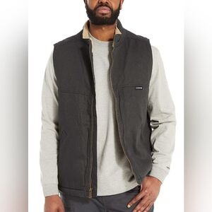 NWOT Wolverine Upland Vest Cotton Twill Tan Sherpa Lined Zip-up Vest Men's XXL